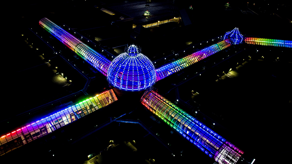 Sheffield's Meadowhall lights up for city's Pride celebrations