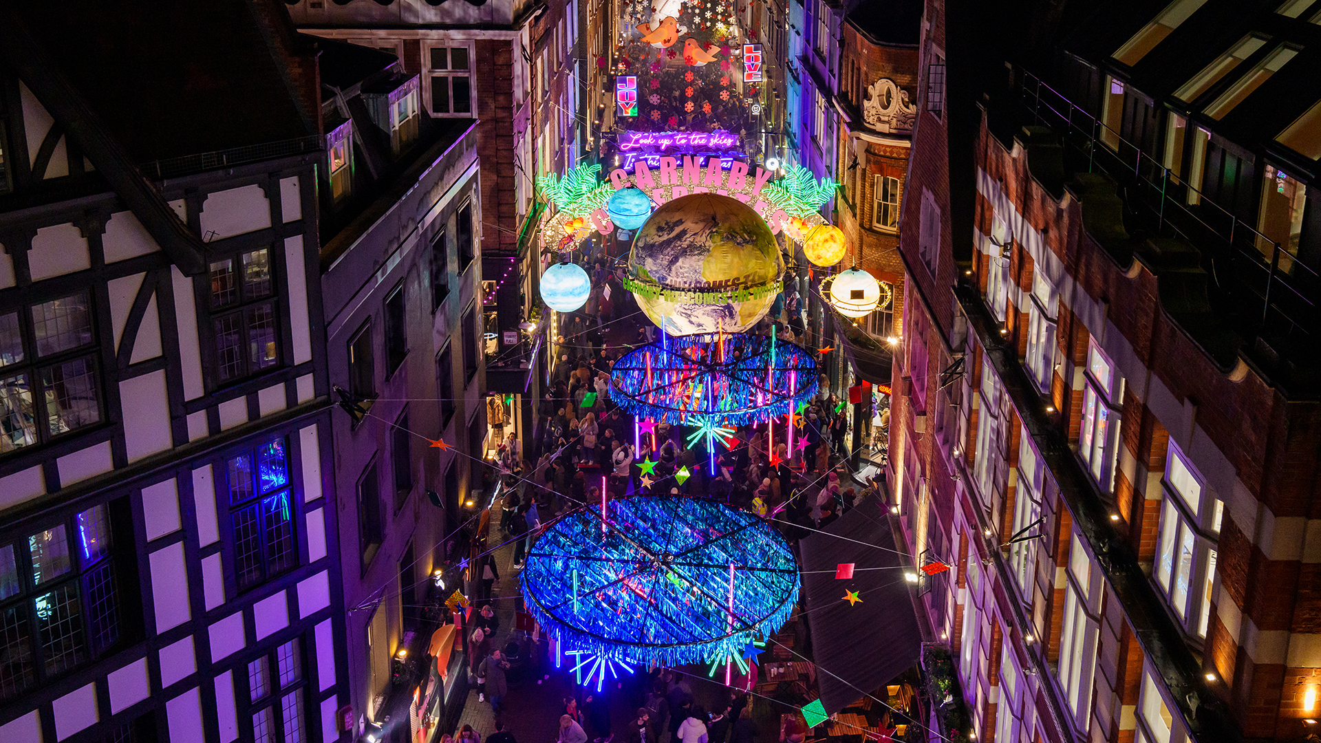 Carnaby Street Christmas 2023 lights switch-on