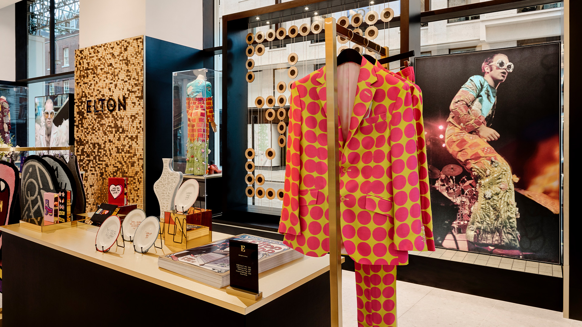 Elton John pop-up at London's Selfridges department store