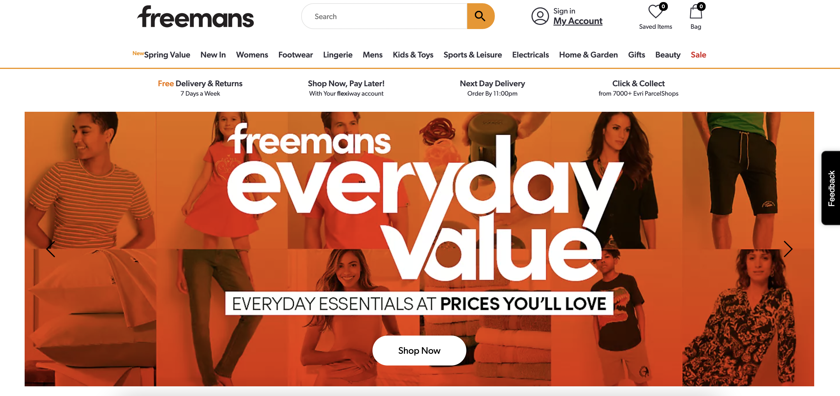 Freemans website 2023