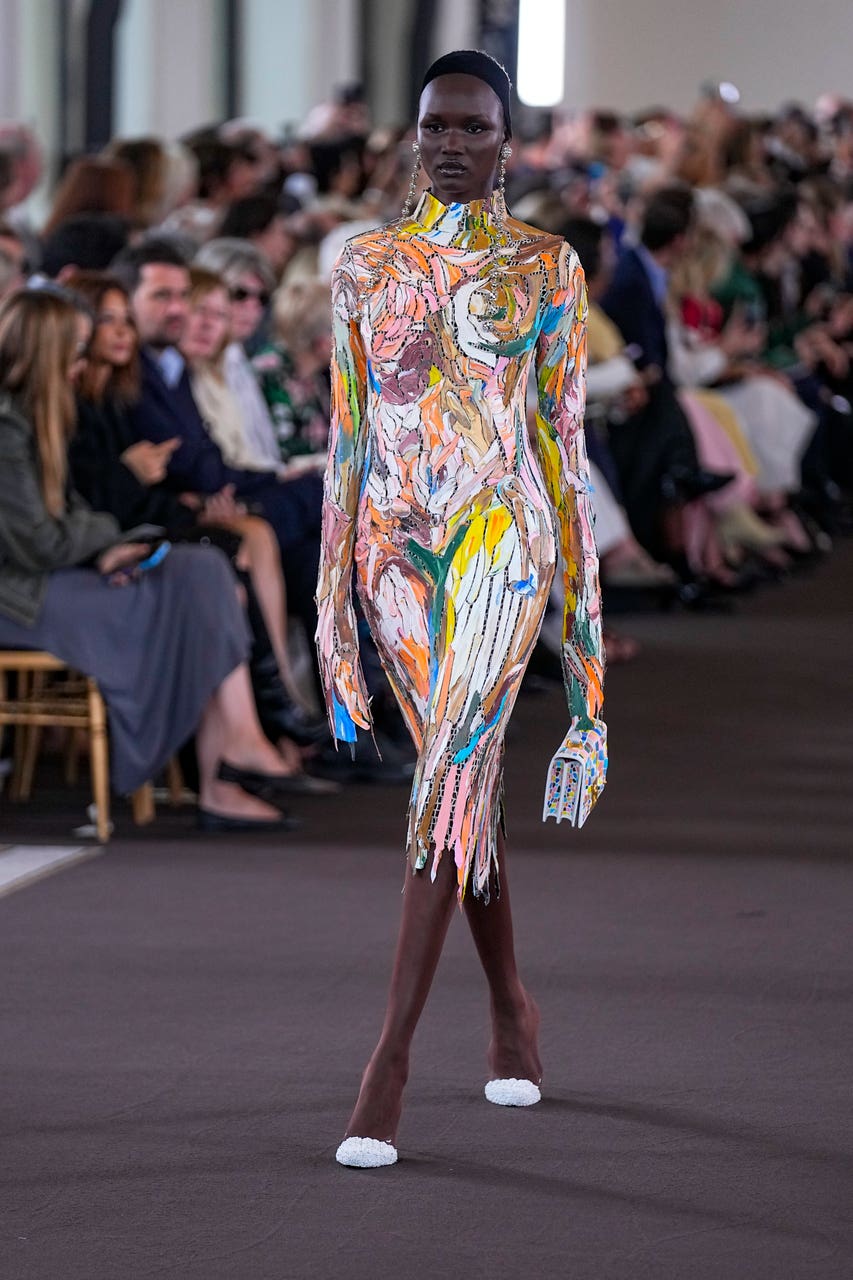 schiaparelli corset dress gets haute couture shows underway amid civil unrest in France Height:5.7 ft Is it OK to fabric: wool
