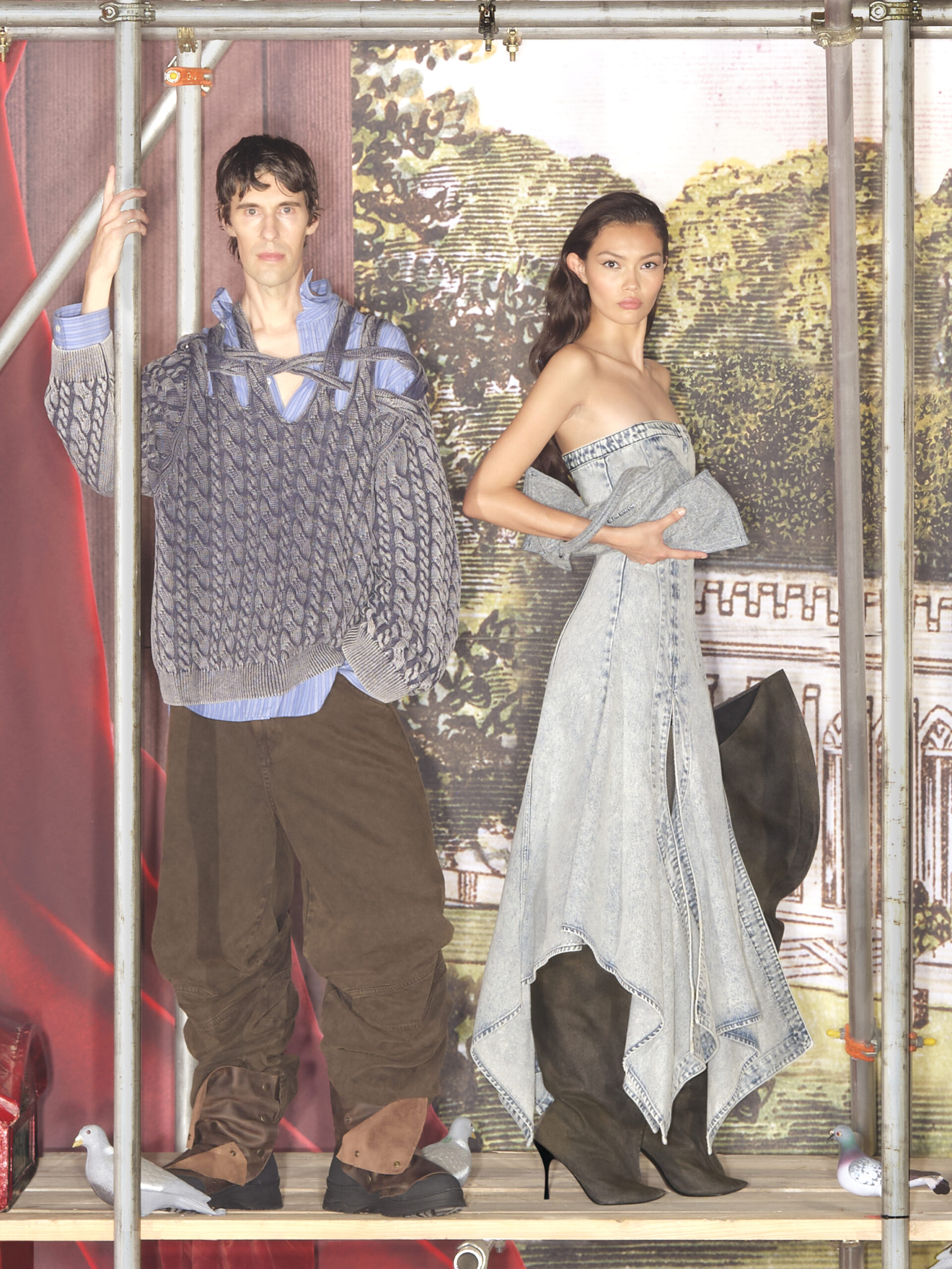 グレンマーティンス コラボ ポプリンシャツ GLENN MARTENS H&M