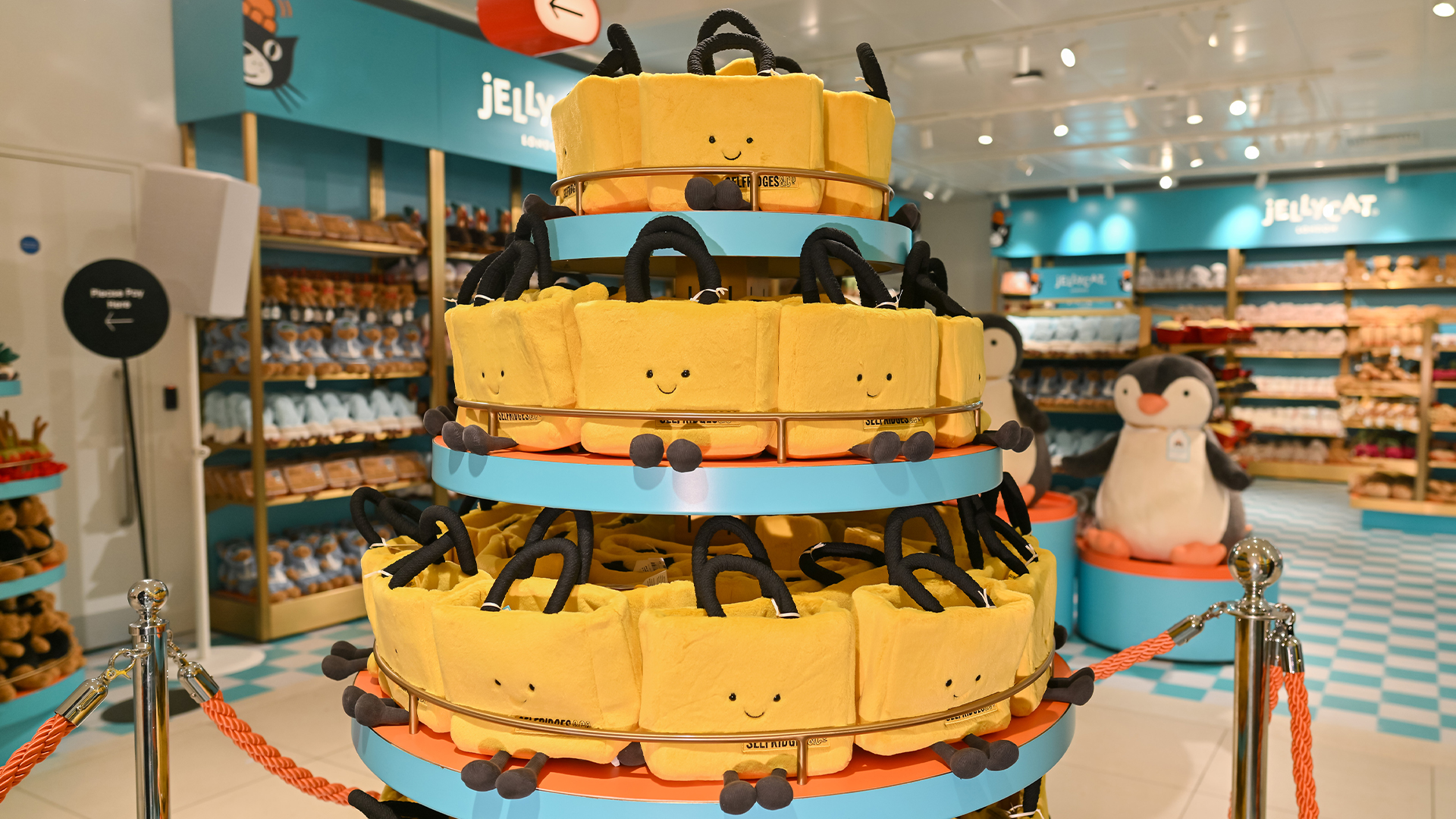 Image for Selfridges’ yellow bag recreated for Jellycat ‘Amuseables’ to celebrate 25th anniversary