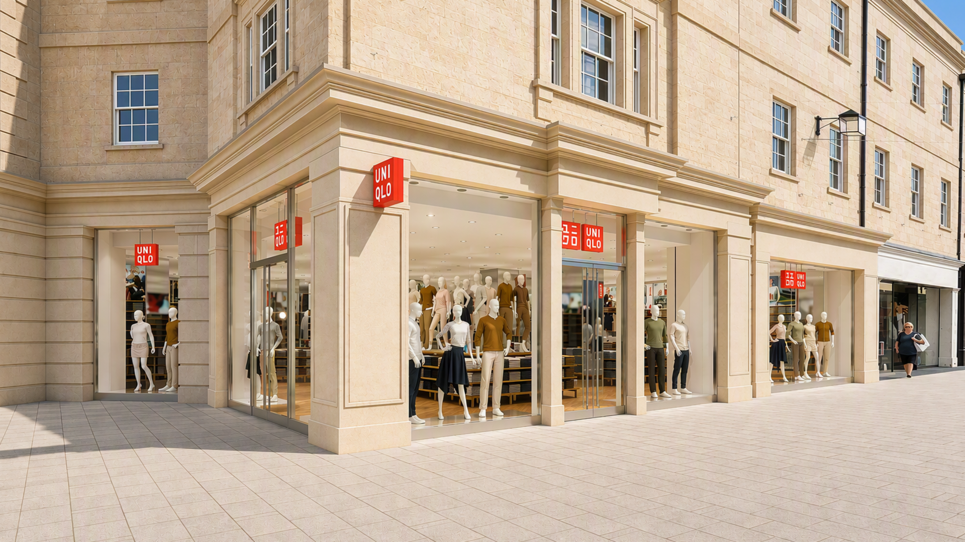 Uniqlo Bath store rendering