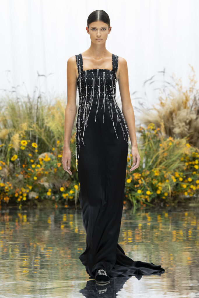 Patrick McDowell SS27 runway show featuring Pandora jewellery at London Fashion Week.