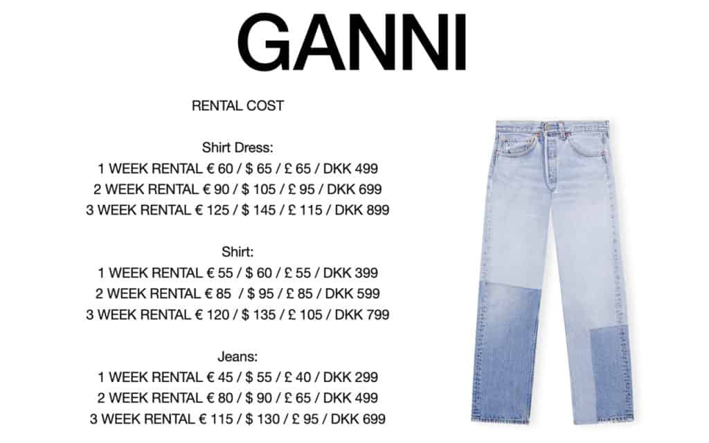 GANNI Price List